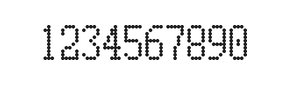 5×10数字点阵字体 ddN510AA0795