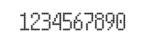 5×10数字点阵字体 ddN510AA0804