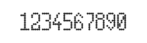 5×10数字点阵字体 ddN510AA0810