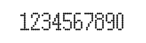 5×10数字点阵字体 ddN510AA0813