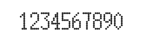 5×10数字点阵字体 ddN510AA0816