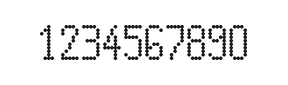 5×10数字点阵字体 ddN510AA0823