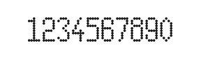 5×10数字点阵字体 ddN510AA0827