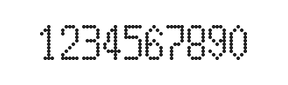 5×10数字点阵字体 ddN510AA0828