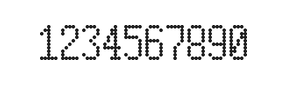 5×10数字点阵字体 ddN510AA0831