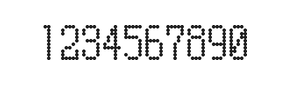 5×10数字点阵字体 ddN510AA0836
