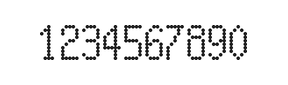 5×10数字点阵字体 ddN510AA0837