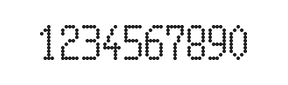 5×10数字点阵字体 ddN510AA0839
