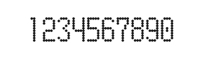 5×10数字点阵字体 ddN510AA0840