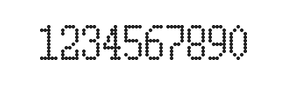 5×10数字点阵字体 ddN510AA0843