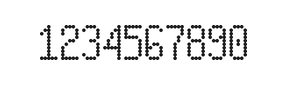 5×10数字点阵字体 ddN510AA0844