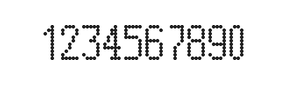 5×10数字点阵字体 ddN510AA0845