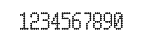 5×10数字点阵字体 ddN510AA0847
