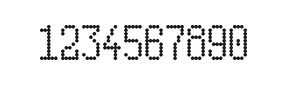 5×10数字点阵字体 ddN510AA0848