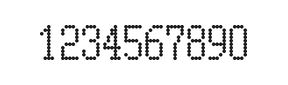 5×10数字点阵字体 ddN510AA0860