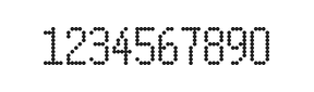 5×10数字点阵字体 ddN510AA0864