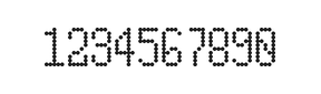 5×10数字点阵字体 ddN510AA0866