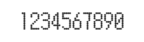5×10数字点阵字体 ddN510AA0871