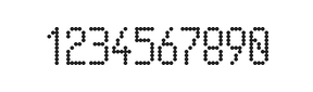 5×10数字点阵字体 ddN510AA0873