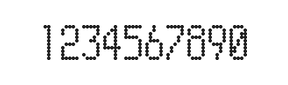 5×10数字点阵字体 ddN510AA0875
