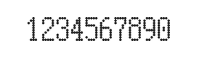 5×10数字点阵字体 ddN510AA0879