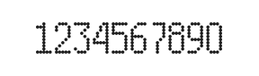 5×10数字点阵字体 ddN510AA0881