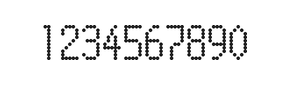 5×10数字点阵字体 ddN510AA0890