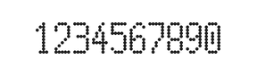 5×10数字点阵字体 ddN510AA0893
