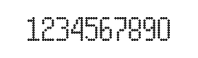 5×10数字点阵字体 ddN510AA0899