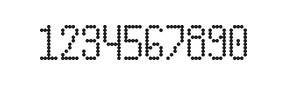5×10数字点阵字体 ddN510AA0901