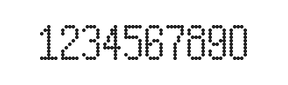 5×10数字点阵字体 ddN510AA0902
