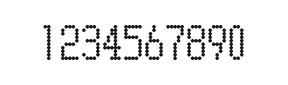 5×10数字点阵字体 ddN510AA0904