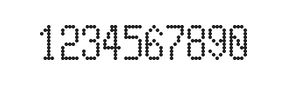 5×10数字点阵字体 ddN510AA0907