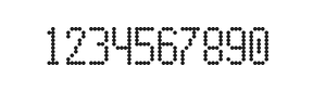5×10数字点阵字体 ddN510AA0911