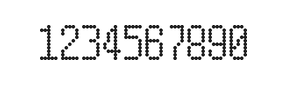 5×10数字点阵字体 ddN510AA0920