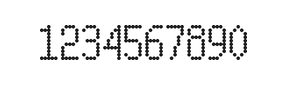 5×10数字点阵字体 ddN510AA0926