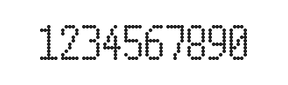 5×10数字点阵字体 ddN510AA0927