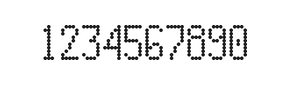 5×10数字点阵字体 ddN510AA0928