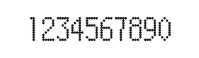 5×10数字点阵字体 ddN510AA0930
