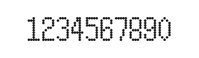 5×10数字点阵字体 ddN510AA0937