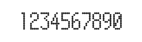 5×10数字点阵字体 ddN510AA0945