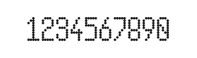 5×10数字点阵字体 ddN510AA0947