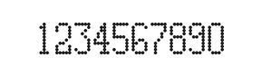5×10数字点阵字体 ddN510AA0951