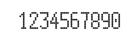5×10数字点阵字体 ddN510AA0954