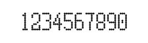 5×10数字点阵字体 ddN510AA0955