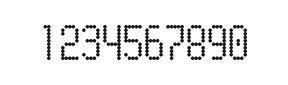 5×10数字点阵字体 ddN510AA0958