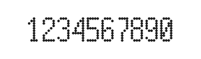 5×10数字点阵字体 ddN510AA0965