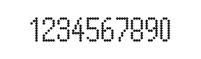 5×10数字点阵字体 ddN510AA0968