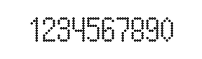 5×10数字点阵字体 ddN510AA0970