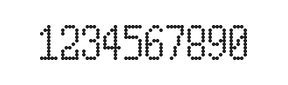 5×10数字点阵字体 ddN510AA0972